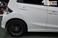 Honda Brio + ล้อแม็ก RPF1 15นิ้ว สีเทา + ยาง YOKOHAMA Earth-1 195/50R15