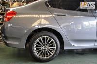 Honda City + ล้อแม็ก SSW Velocity (S158) 15นิ้ว สี Black Chrome