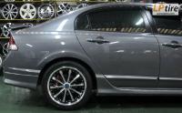 Honda Civic + ล้อแม็ก Lenso Venetian 5 (V-05) 17นิ้ว สีดำหน้าเงา + ยาง FALKEN ZE522 215/45-17