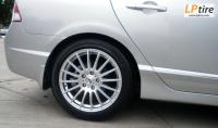 Honda Civic + ล้อแม็ก SSW Fin (S105) 17นิ้ว สีHyper Silver + ยาง DUNLOP LM 703 215/50-17