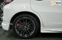 Honda Jazz + แม็กนอกลาย Rays RE 30 17นิ้ว สี Black Chrome + ยาง YOKOHAMA V551 205/45-17