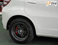 Honda Jazz + ล้อแม็กลาย RPF1 15นิ้ว สีเทา + ยาง DUNLOP LM703 195/55-15