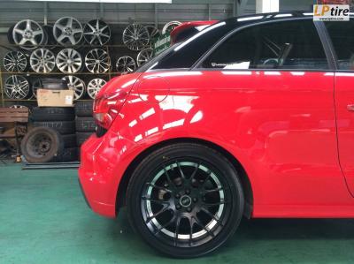 AUDI A1 เปลี่ยนล้อแม็ก BREYTON แท้ SJ97 17x8 ET35 สีดำด้าน พร้อมยางสุดยอดความนุ่มและเงียบ YOKOHAMA V551 225/45-17 หล่อสปร์ตลงตัว ที่สุดคร๊าฟ