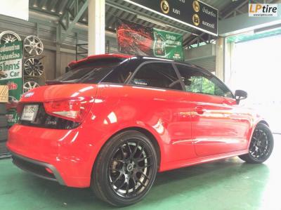 AUDI A1 เปลี่ยนล้อแม็ก BREYTON แท้ SJ97 17x8 ET35 สีดำด้าน พร้อมยางสุดยอดความนุ่มและเงียบ YOKOHAMA V551 225/45-17 หล่อสปร์ตลงตัว ที่สุดคร๊าฟ