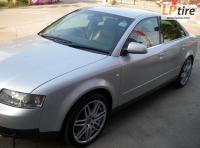 Audi A4 + ล้อแม็ก Lenso SR4 18นิ้ว สีHyper Silver + ยาง FALKEN ZE522 235/40-18