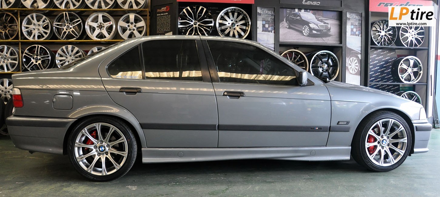 BMW 3 Series E36 323i + ล้อแม็ก M-Sport 17นิ้ว สี Hyper Silver + ยาง YOKOHAMA EARTH-1 215/45R17