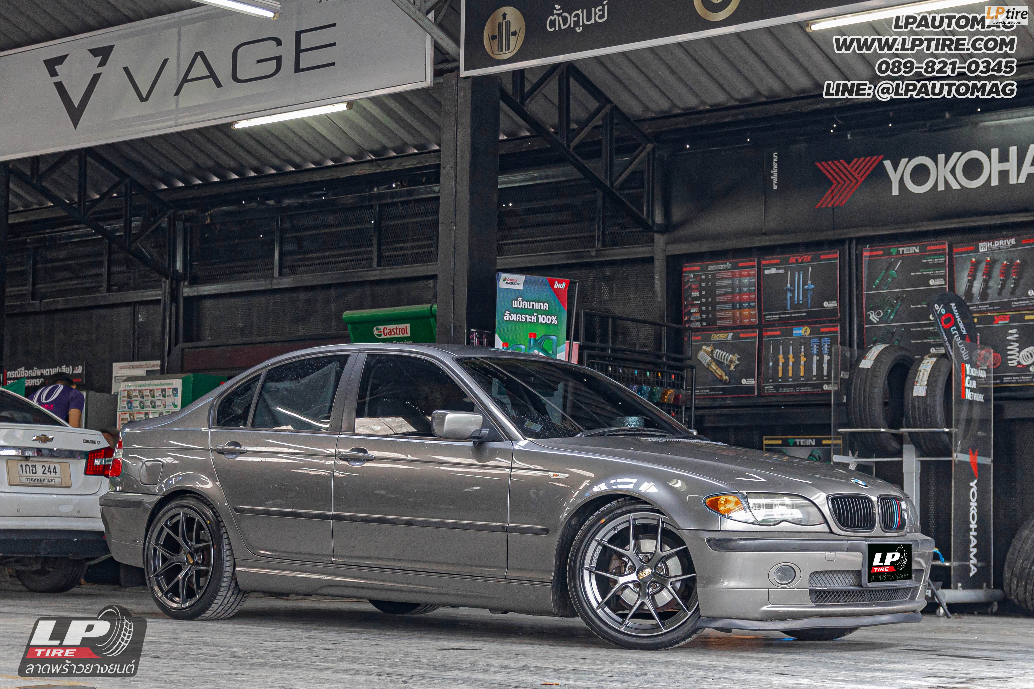 รถ - BMW 318 I ล้อแม็ก - K-speed FIR FlowForming Hyper Dark สเปค - 18x8.5 ET35 5x120 สเปค - 18x9.5 ET35 5x120 ยาง - LENSO D-1CS เบอร์- 235/40-18
