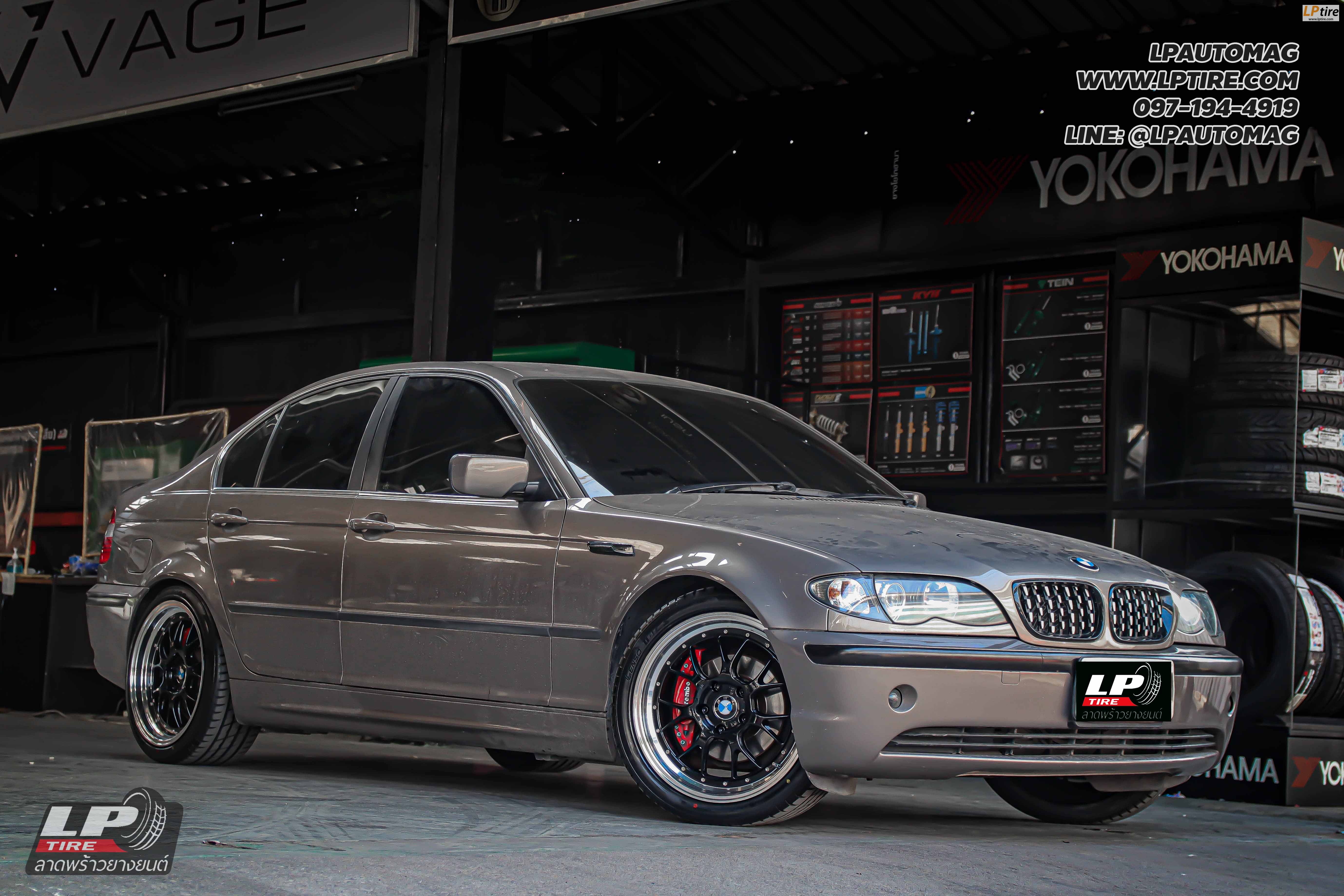 รถ -BMW 323I ล้อแม็ก -BBS LM ดำขอบเงา สเปค - 18x9 ET40 5x120 สเปค - 18x8 ET40 5x120 ยาง - LENSO D-1CS เบอร์ -235/40-18