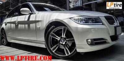BMW 3 Series E90  + แม็ก M6 ซีรี่ส์ 3 ขอบ 18นิ้ว สีกันเมทาลิกหน้าเงา + ยางรถยนต์ YOKOHAMA AE50 22540-18