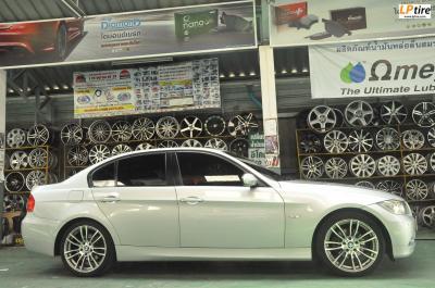 BMW 3 Series E90 + ล้อแม็ก TAW TM161 18x8 ET35 เทากลึงหน้าเงา + ยาง Yokohama AE50 225/40R18