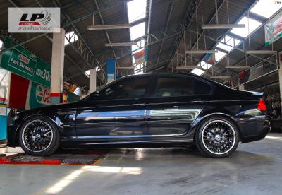 BMW 3 Series E90 318 จัดแม็ก SSW 075 18x9/18x8 ET35 5x120 ดำด้านขอบเลส คู่ยาง YOKOHAMA AE51 235/40-18 สวยลงตัว