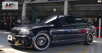 BMW 3 Series E90 318 จัดแม็ก SSW 075 18x9/18x8 ET35 5x120 ดำด้านขอบเลส คู่ยาง YOKOHAMA AE51 235/40-18 สวยลงตัว