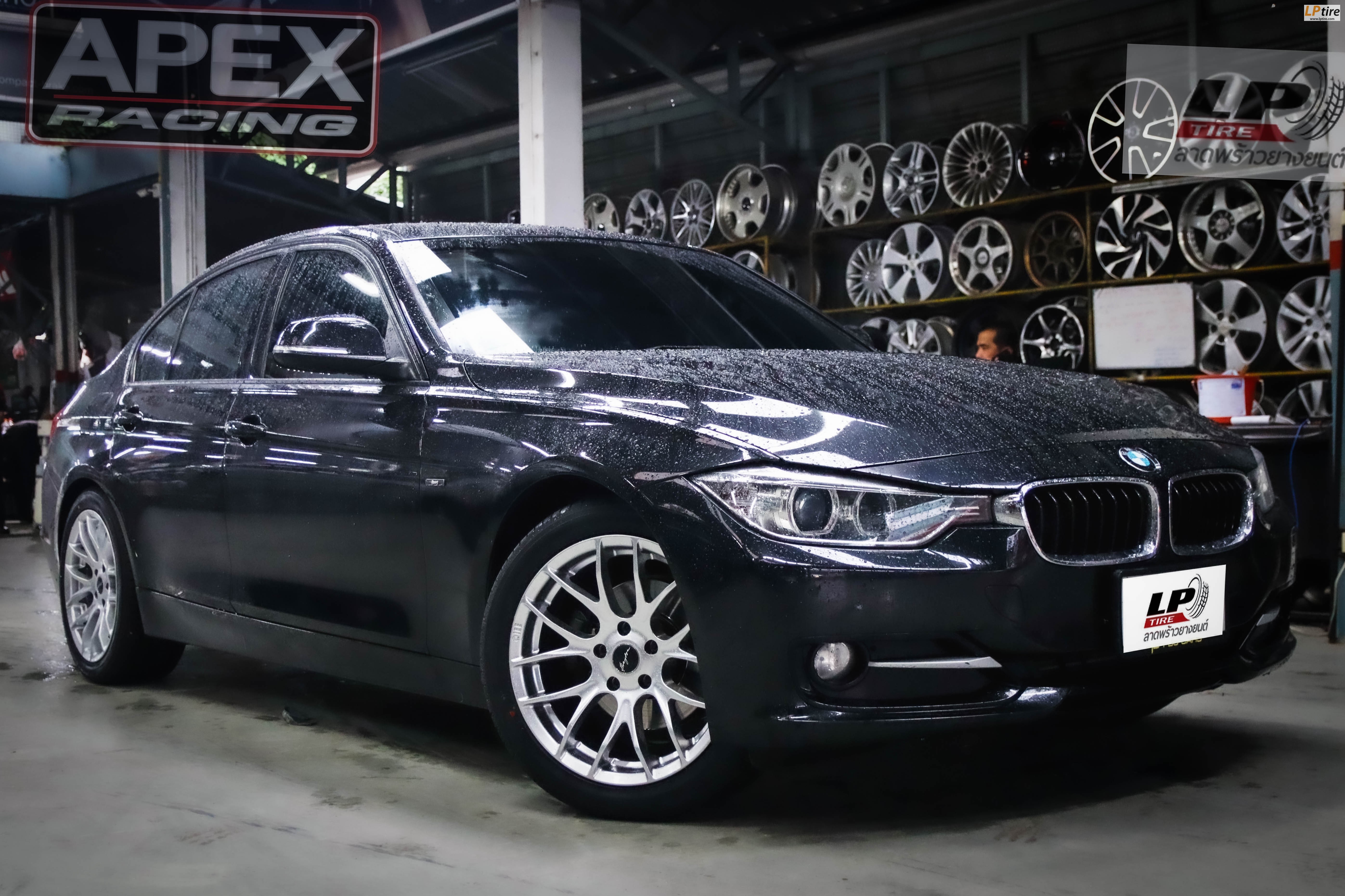 BMW 3 Series F30 + ล้อแม็ก KPS WHS7008 18x8 ET35 5x120 สีHS + ยาง YOKOHAMA AE51 235/45-18