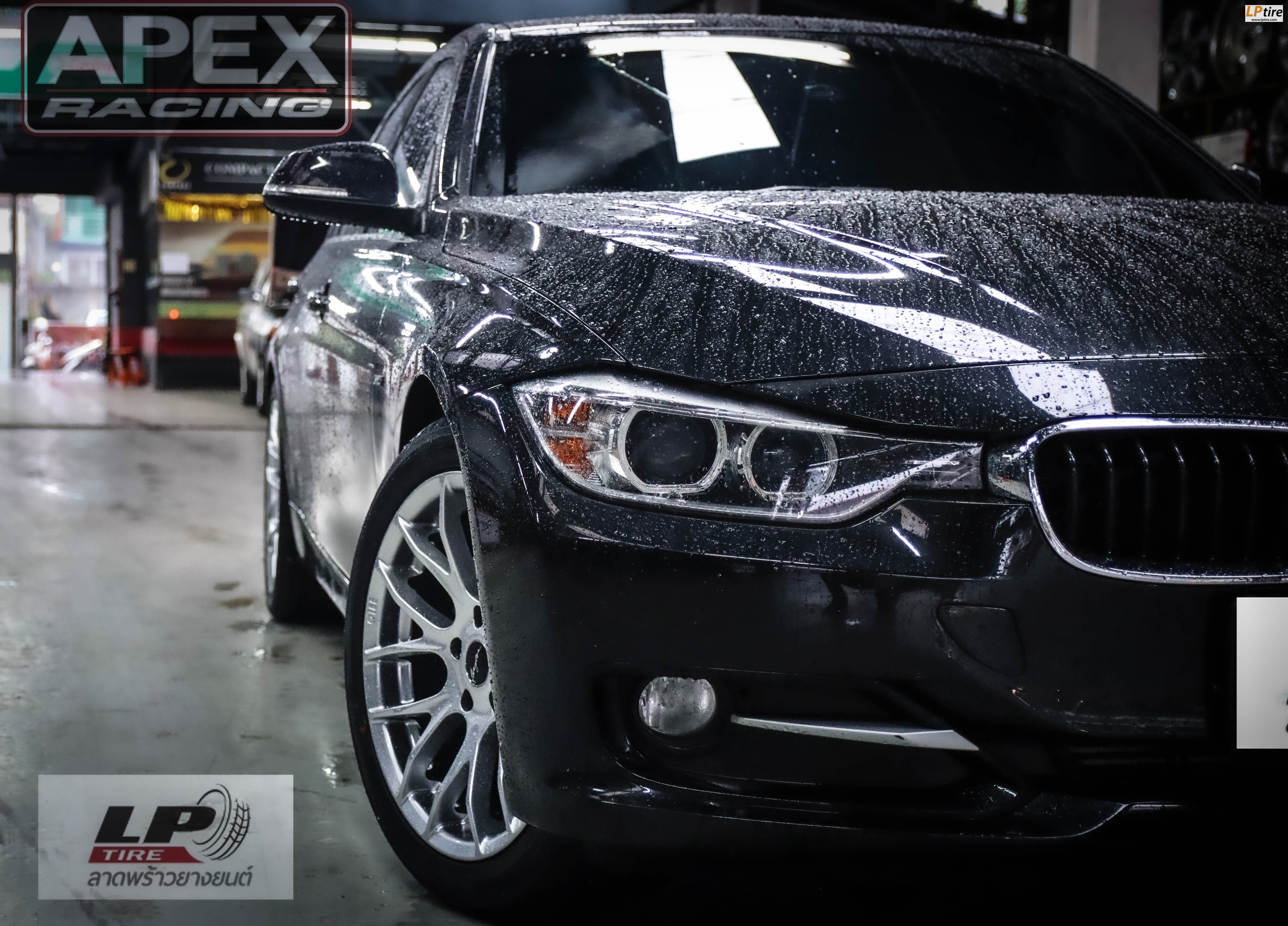 BMW 3 Series F30 + ล้อแม็ก KPS WHS7008 18x8 ET35 5x120 สีHS + ยาง YOKOHAMA AE51 235/45-18