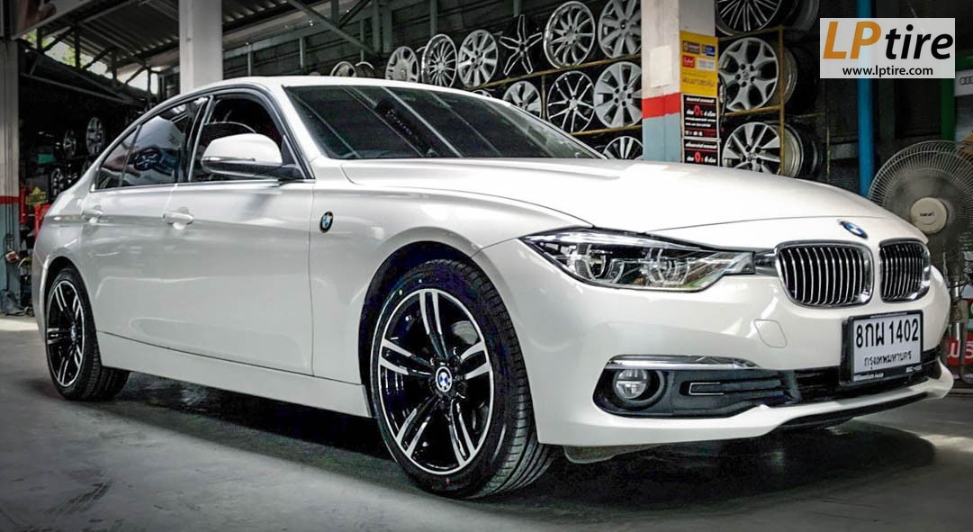 BMW 3 Series F30 + แม็กลาย M6 TAM164 18นิ้ว สีดำหน้าเงา + ยาง YOKOHAMA AE50 225/45-18