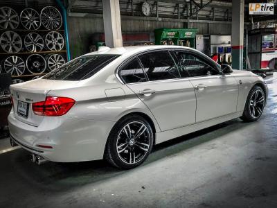 BMW 3 Series F30 + แม็กลาย M6 TAM164 18นิ้ว สีดำหน้าเงา + ยาง YOKOHAMA AE50 225/45-18