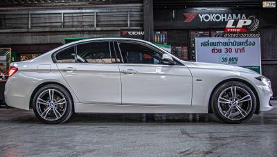 รถ - BMW 320 I ล้อแม็ก - TAW TM3399 M-6 (M6) เทากลึงหน้าเงา สเปค - 18x8 ET35 5x120 รัดยาง - YOKOHAMA V552 เบอร์- 225/45-18