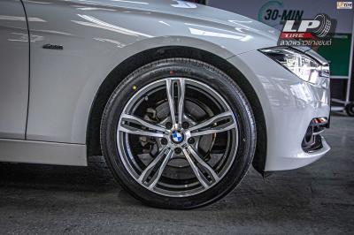 รถ - BMW 320 I ล้อแม็ก - TAW TM3399 M-6 (M6) เทากลึงหน้าเงา สเปค - 18x8 ET35 5x120 รัดยาง - YOKOHAMA V552 เบอร์- 225/45-18