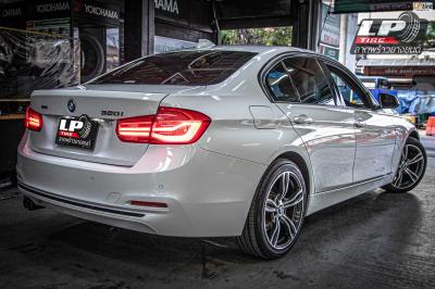 รถ - BMW 320 I ล้อแม็ก - TAW TM3399 M-6 (M6) เทากลึงหน้าเงา สเปค - 18x8 ET35 5x120 รัดยาง - YOKOHAMA V552 เบอร์- 225/45-18