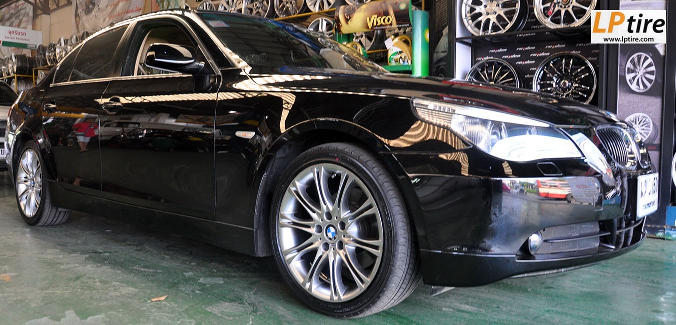 BMW 5 Series E60 532i + ล้อแม็ก M10 18นิ้ว สีHyper Silver + ยาง FALKEN ZE522 235/40-18