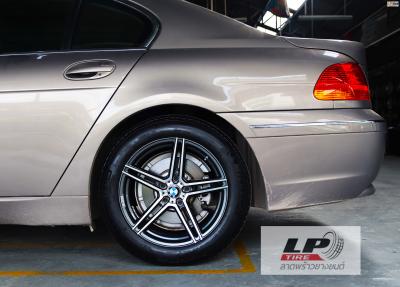 BMW 7 Series E65 730i จัดล้อแม็ก VD5086 5x120 ล้อหน้า18x8 ET35 เทาหน้าเงา ล้อหลัง 18x9 ET30 เทาหน้าเงา  ใช่ยางเดิมยังสวยลงตัว