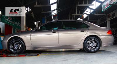 BMW 7 Series E65 730i จัดล้อแม็ก VD5086 5x120 ล้อหน้า18x8 ET35 เทาหน้าเงา ล้อหลัง 18x9 ET30 เทาหน้าเงา  ใช่ยางเดิมยังสวยลงตัว