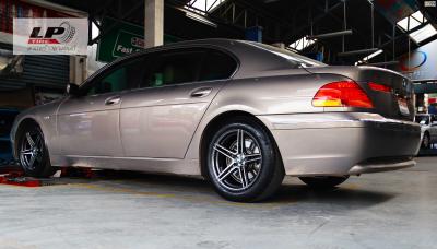 BMW 7 Series E65 730i จัดล้อแม็ก VD5086 5x120 ล้อหน้า18x8 ET35 เทาหน้าเงา ล้อหลัง 18x9 ET30 เทาหน้าเงา  ใช่ยางเดิมยังสวยลงตัว