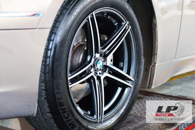 BMW 7 Series E65 730i จัดล้อแม็ก VD5086 5x120 ล้อหน้า18x8 ET35 เทาหน้าเงา ล้อหลัง 18x9 ET30 เทาหน้าเงา  ใช่ยางเดิมยังสวยลงตัว