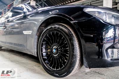 BMW 7 Series F01 730LD เสริมหล่อ ล้อแม็ก LTC K-Speed ALPINA ขอบ18x8 ET32 5x120-5x113 สีดำด้านขลิบเงิน ใช้ยางเดิม สวยงามลงตัวครับ