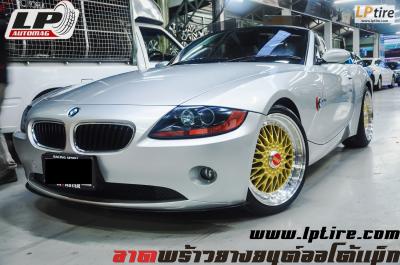 BMW Z4 E85+แม็กลาย BBS M 9023 หน้า8 หลัง9 ขอบ18นิ้ว สีทองขอบเงา