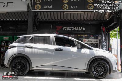 รถ - BYD Dolphin ล้อแม็ก - LENSO YETI ดำด้าน สเปค - 16x7 ET35 4x100 ใช้ยางเดิม