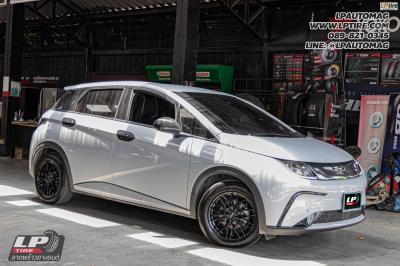 รถ - BYD Dolphin ล้อแม็ก - LENSO YETI ดำด้าน สเปค - 16x7 ET35 4x100 ใช้ยางเดิม