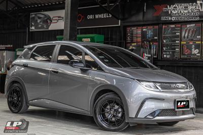 รถ - BYD Dolphin STD ล้อแม็ก - LENSO Jager Dyna ดำด้าน สเปค - 16x7 ET35 4x100 ใช้ยางเดิม