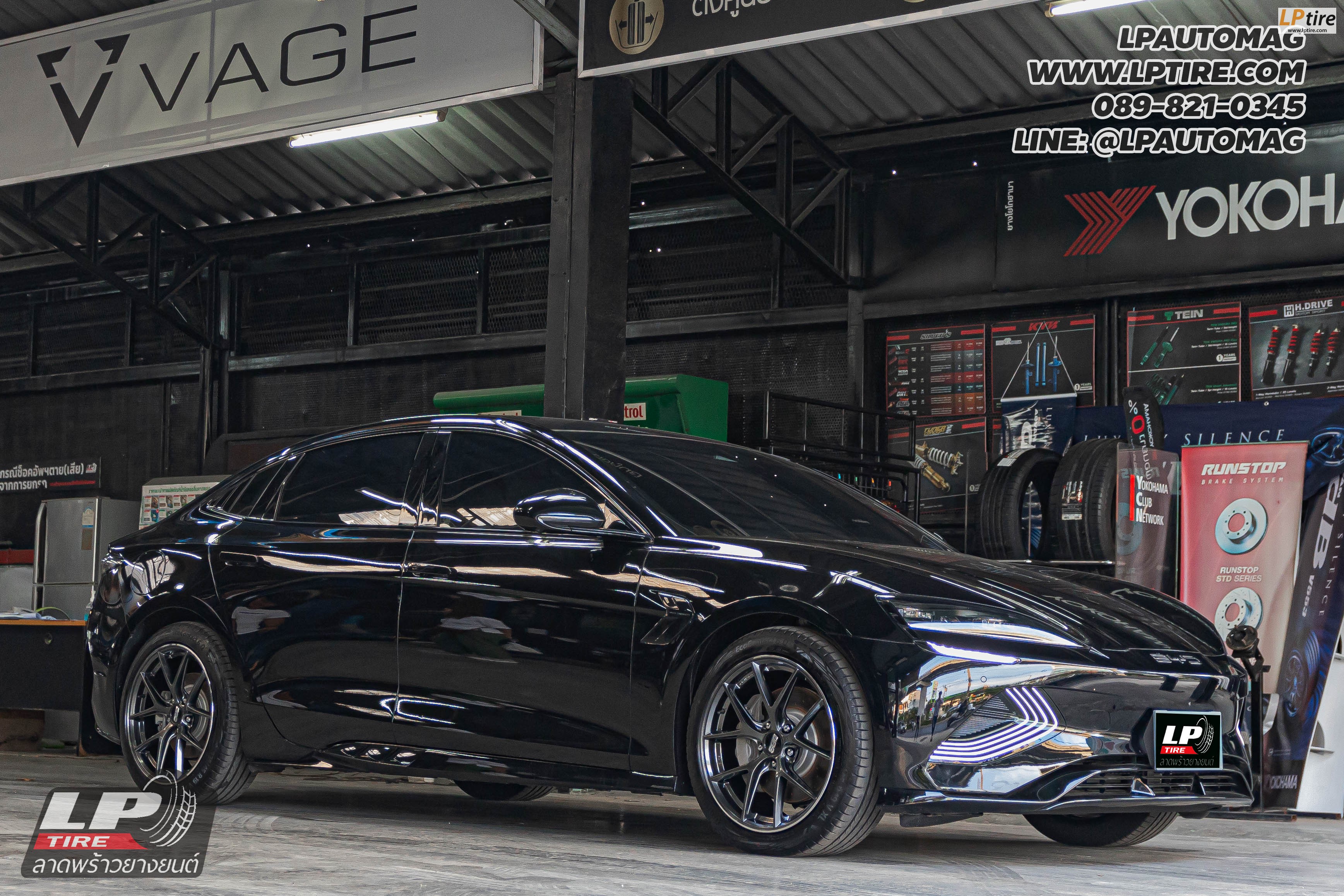 รถ - BYD SEAL ล้อแม็ก - Auto Option AOW-009 FlowFormingHyper Dark สเปค - 19x8.5 ET35 5x120
** สามารถใส่ยางเดิมได้ครับ **