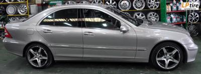 Benz C-Class W203 C220 + ล้อแม็กลาย AMG Edition 4 17นิ้ว สีเทาหน้าเงา + ยาง DUNLOP LM703 215/45-17