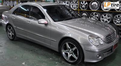 Benz C-Class W203 C220 + ล้อแม็กลาย AMG Edition 4 17นิ้ว สีเทาหน้าเงา + ยาง DUNLOP LM703 215/45-17