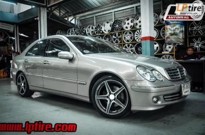 BENZ C-Class W203 C220 + แม็กลาย AMG EDITION-5 17นิ้ว สีเทาหน้าเงา + ยางรถยนต์ DUNLOP LM704 215/45-17