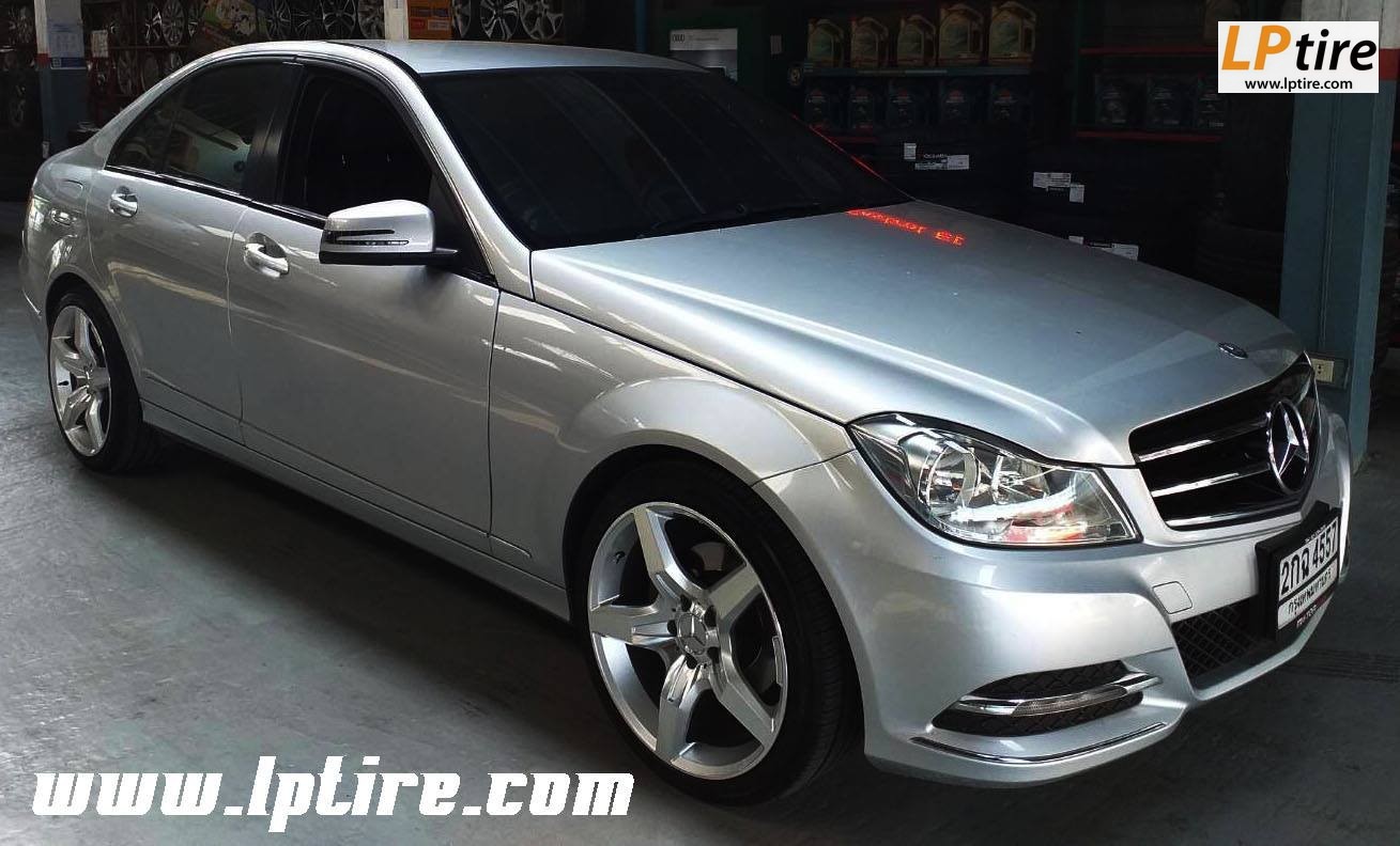 BENZ C-Class W204 C200 มาเปลี่ยนแม็ก LG EDITION4 18x8.5 ET35 5x112 HSหน้าเงา พร้อมยาง YOKOHAMA V552 225/40-18 สวยงามครับ