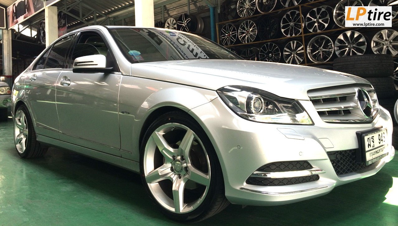 BENZ C-Class W204 C250 + แม็ก EDITION4 ขอบ18 สีHSหน้าเงา + ยาง YOKOHAMA AE50 225/40-18