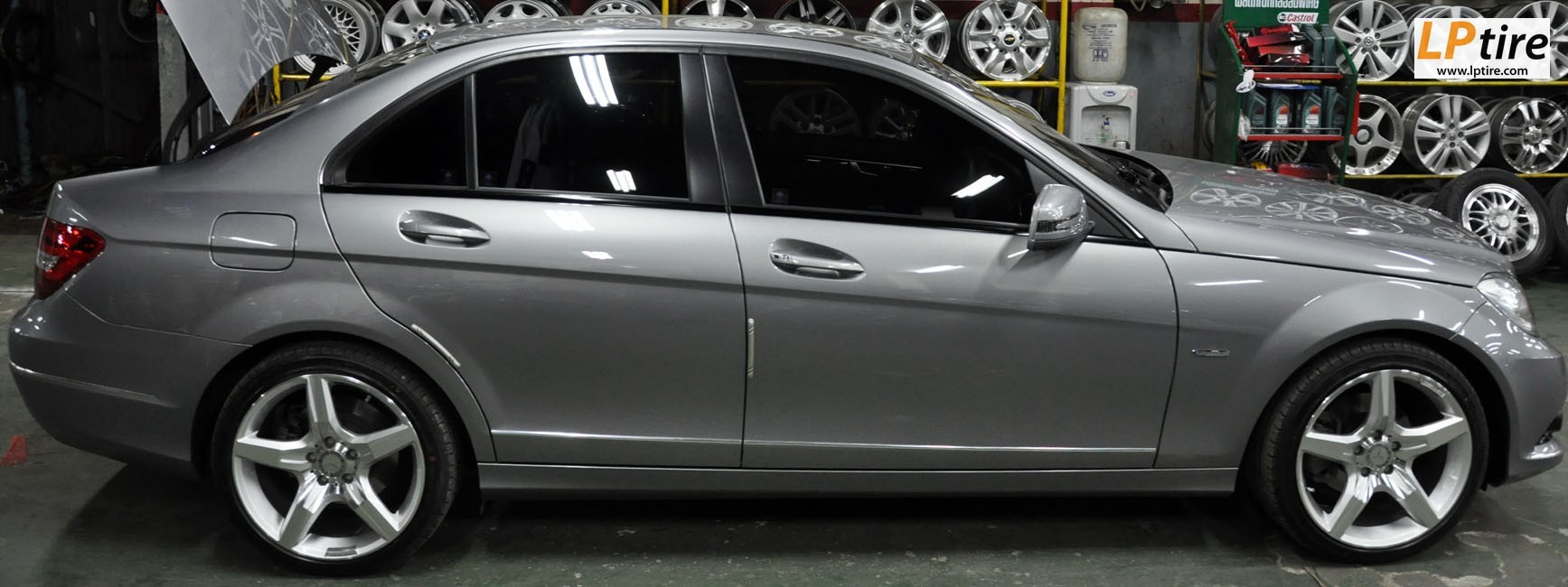 Benz C-Class W204 C200 + ล้อแม็กลาย AMG Edition 4 18นิ้ว สีHyper Silver หน้าเงา + ยาง FALKEN ZE522 225/40-18