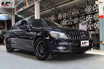 BENZ C-Class W204 C200 จัดล้อแม็ก BREYTON GTS-AV 17x8 ET45 5x112 ดำด้านอันเดอร์คัตเงิน ใส่ยางเดิมยังสวยงามลงตัวครับ