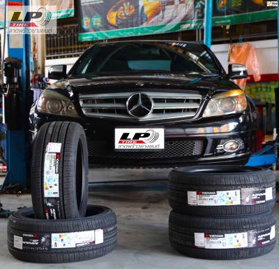 BENZ C-Class W204 C200 เปลื่ยนยางยนต์ YOKOHAMA 225/45-17 V552 รุ่น TOP สุด พร้อมขัดขอบ + พ่นสี