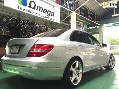 BENZ C-Class W204 C250 + แม็ก EDITION4 ขอบ18 สีHSหน้าเงา + ยาง YOKOHAMA AE50 225/40-18