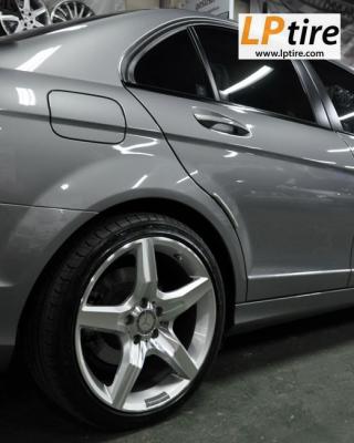 Benz C-Class W204 C200 + ล้อแม็กลาย AMG Edition 4 18นิ้ว สีHyper Silver หน้าเงา + ยาง FALKEN ZE522 225/40-18