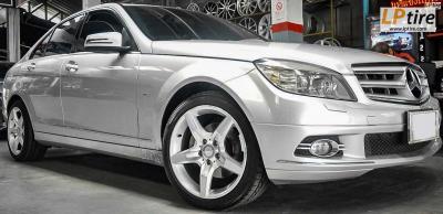 BENZ C-Class W204 C200 + แม็ก Edition 4 17x8นิ้ว สีHSหน้าเงา + ยาง YOKOHAMA A-DRIVE R1 215/45-17