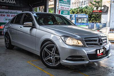 รถ - BENZ C200 W204 ล้อแม็ก - LG EDITION5 เทากลึงหน้าเงา สเปค - 17x8 ET35 5x112  ยาง - YOKOHAMA AE51 เบอร์ - 225/45-17