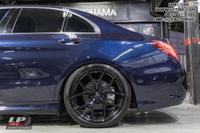 รถ - BENZ C-CLASS C300 ล้อแม็ก - VAGE VF04 BLACK สเปค - 19x8.5 ET35 5x112-5x114.3 ยาง - BRIDGESTONE POTENZA SPORT เบอร์หน้า - 225/40-19 เบอร์หลัง - 255/35-19 สปริงโหลด H&R For MERCEDES