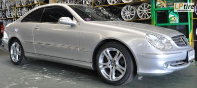 BENZ CLK240 + ล้อแม็ก ALMACH 17นิ้ว สีเงิน + ยาง DUNLOP LM703 225/45-17