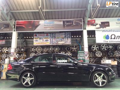 รถ BENZ E-Class W211 เปลี่ยนล้อแม็ก LG EDITION-4 18x8.5นิ้ว 5x112 สีกันเมทาลิกหน้าเงา