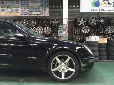 รถ BENZ E-Class W211 เปลี่ยนล้อแม็ก LG EDITION-4 18x8.5นิ้ว 5x112 สีกันเมทาลิกหน้าเงา